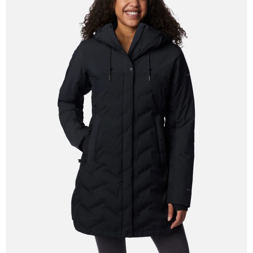 Women's Mountain Croo II Waterproof Hooded Mid Down Jacket Columbia Sale Black