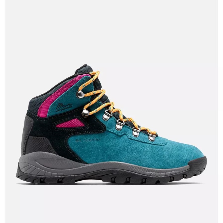 Women's Newton Ridge Plus Waterproof Amped Hiking Boot Columbia Sale Poseidon/Black