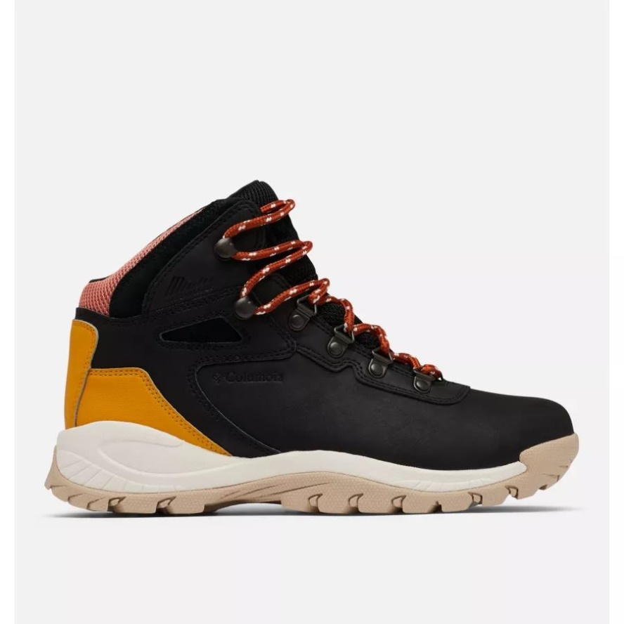 Women's Newton Ridge Plus Waterproof Hiking Boot Black/Golden Yellow Columbia Sale