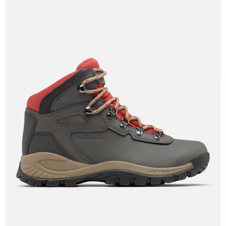 Women's Newton Ridge Plus Waterproof Hiking Boot Wide Columbia Sale Charcoal/Scorched Coral