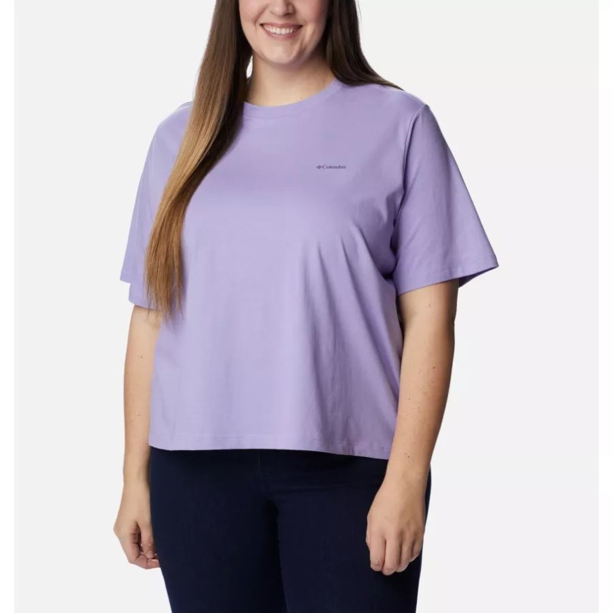 Women's North Cascades Graphic T-Shirt Plus Frosted Purple/Explore NP Graphic Columbia Sale