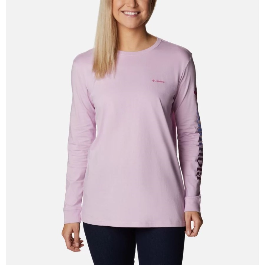 Women's North Cascades Long Sleeve T-shirt Columbia Sale Aura/CSC Gradient Sleeve