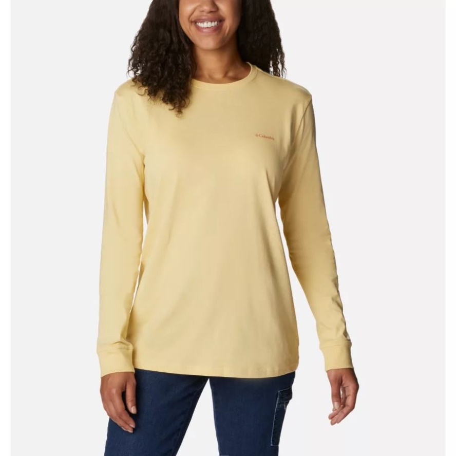 Women's North Cascades Long Sleeve T-shirt Cornstalk CSC Gradient Sleeve Columbia Sale