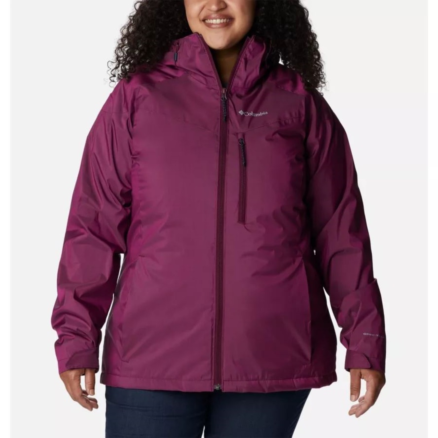 Women's Oak Ridge Interchange Jacket Plus Size Marionberry Sheen Columbia Sale