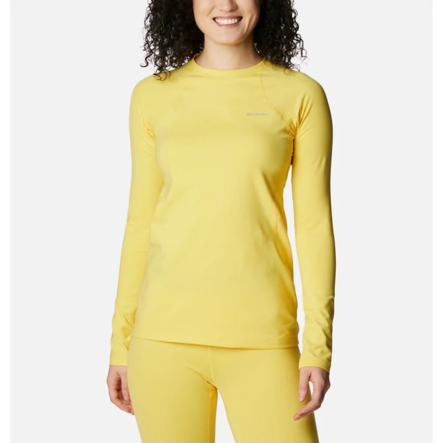 Women's Omni-Heat Midweight Baselayer Crew Columbia Sale Sun Glow