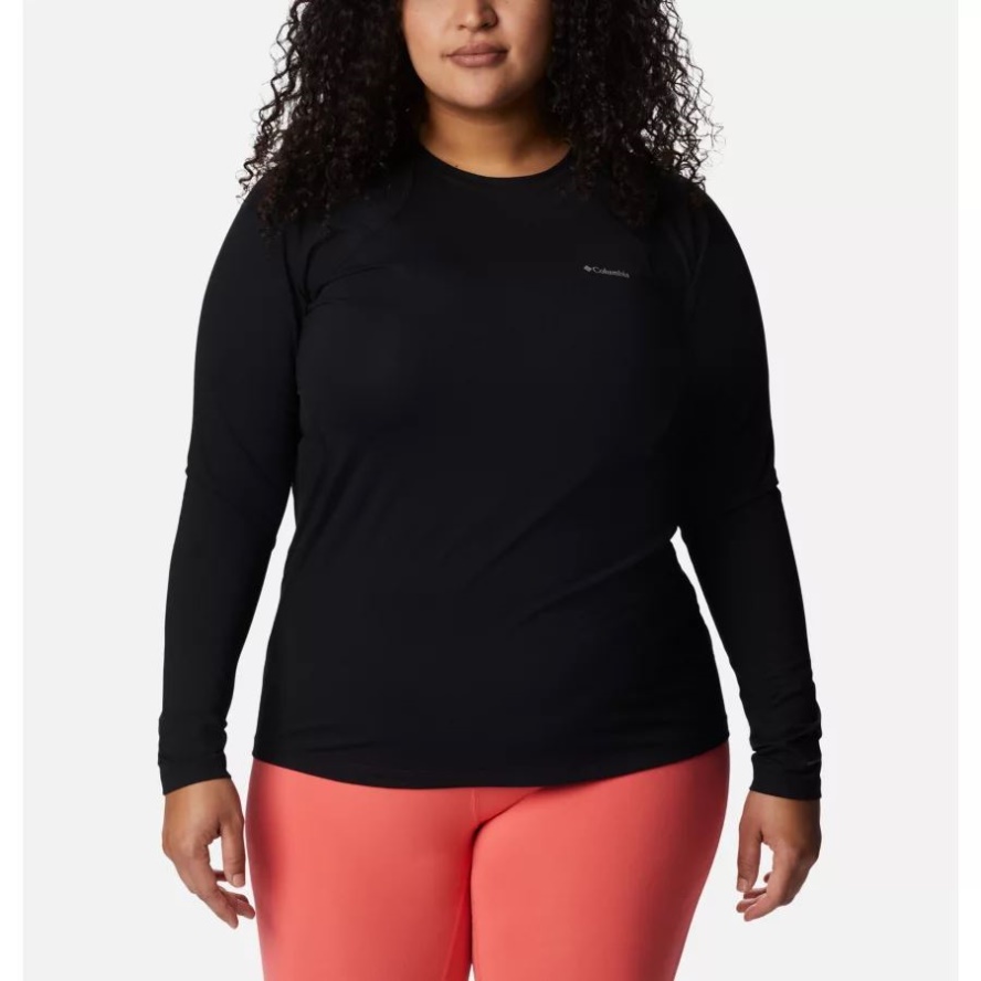 Women's Omni-Heat Midweight Baselayer Crew Plus Size Black Columbia Sale