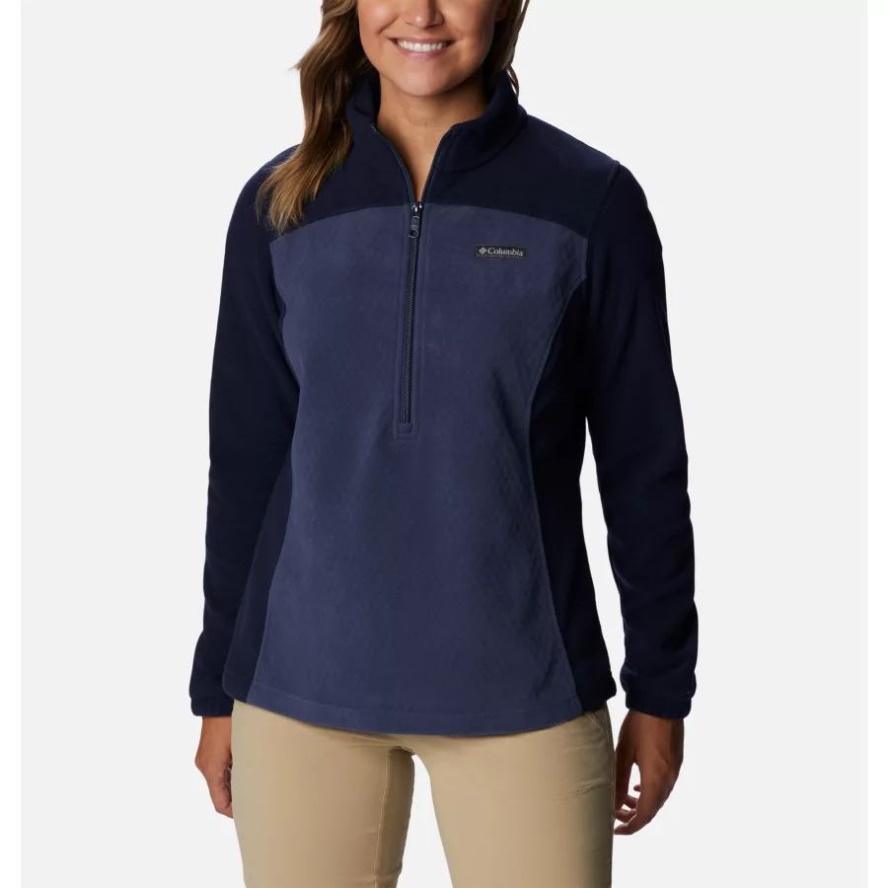 Women's Overlook Trail Half Zip Pullover Columbia Sale Nocturnal/Dark Nocturnal