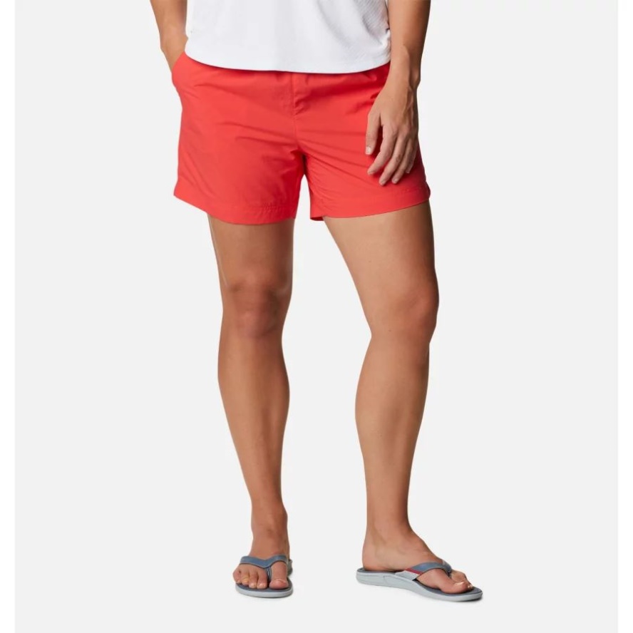 Women's PFG Backcast Water Shorts Columbia Sale Red Hibiscus