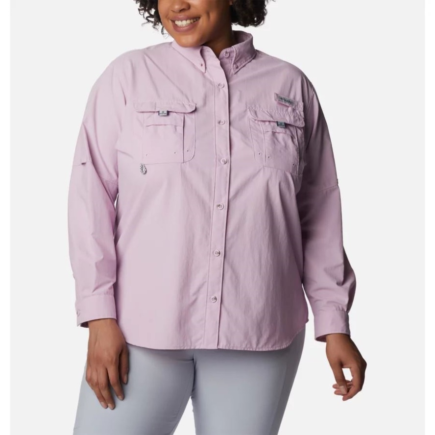 Women's PFG Bahama Long Sleeve Plus Size Columbia Sale Aura