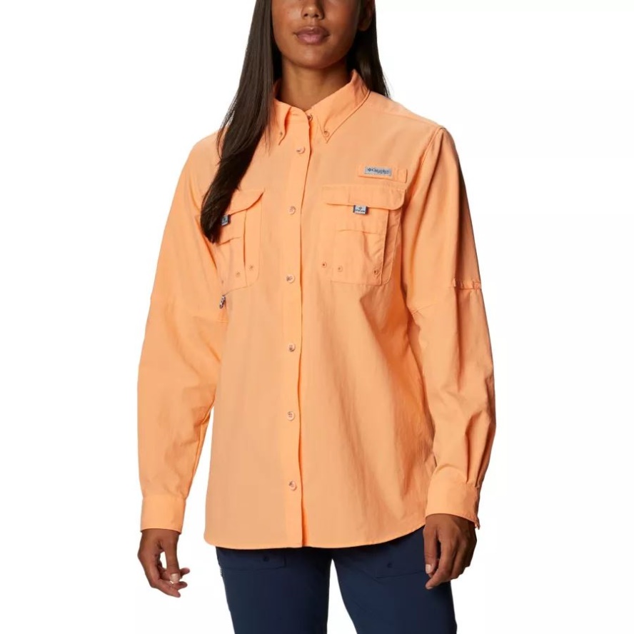 Women's PFG Bahama Long Sleeve Shirt Bright Nectar Columbia Sale