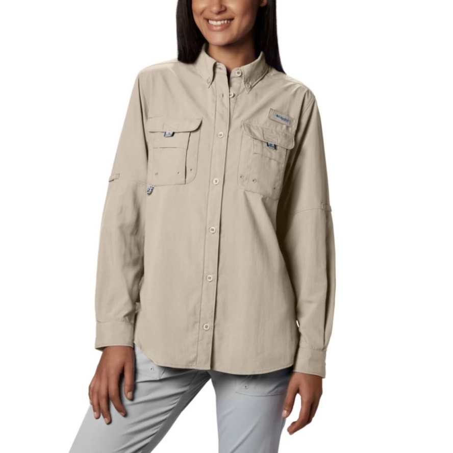 Women's PFG Bahama Long Sleeve Shirt Columbia Sale Fossil