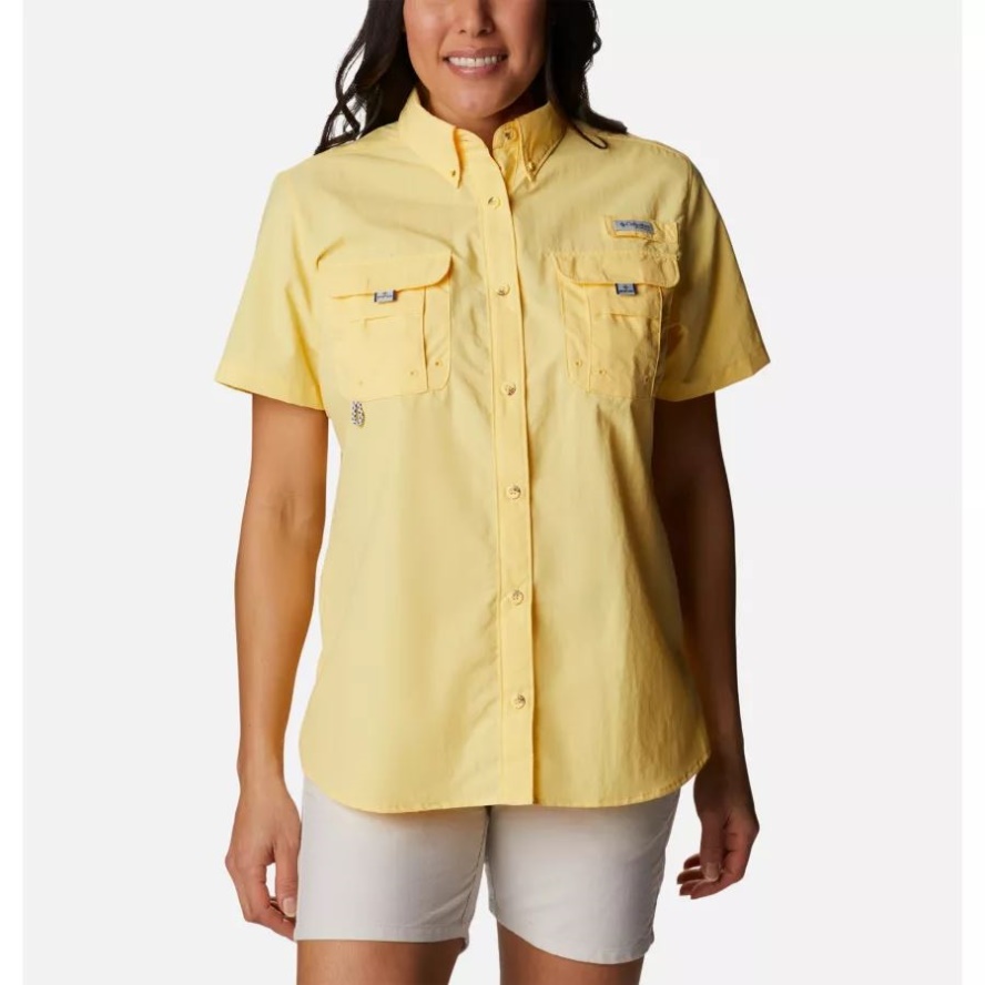 Women's PFG Bahama Short Sleeve Shirt Sweet Corn Columbia Sale