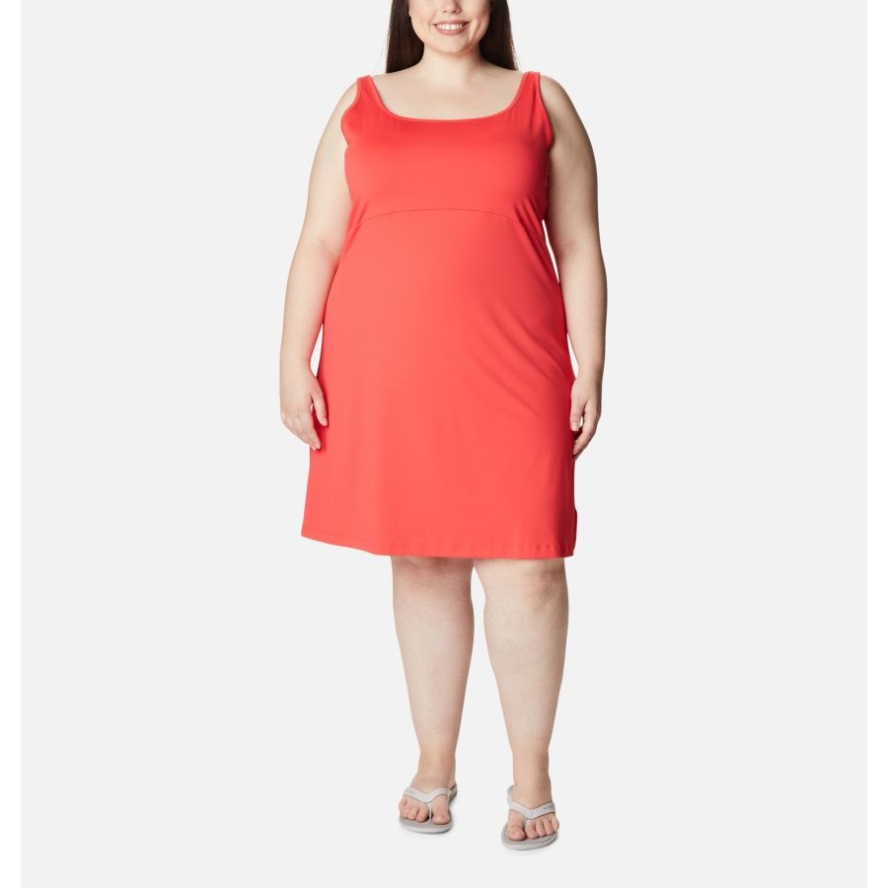 Women's PFG Freezer III Dress Plus Size Red Hibiscus Columbia Sale