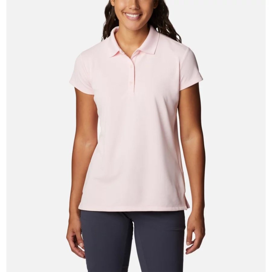 Women's PFG Innisfree Short Sleeve Polo Columbia Sale Satin Pink