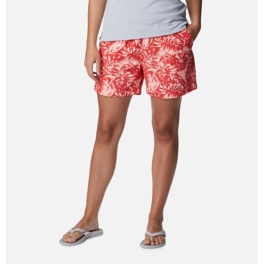 Women's PFG Super Backcast Water Shorts Columbia Sale Tiki Pink Hawaiian Throwback