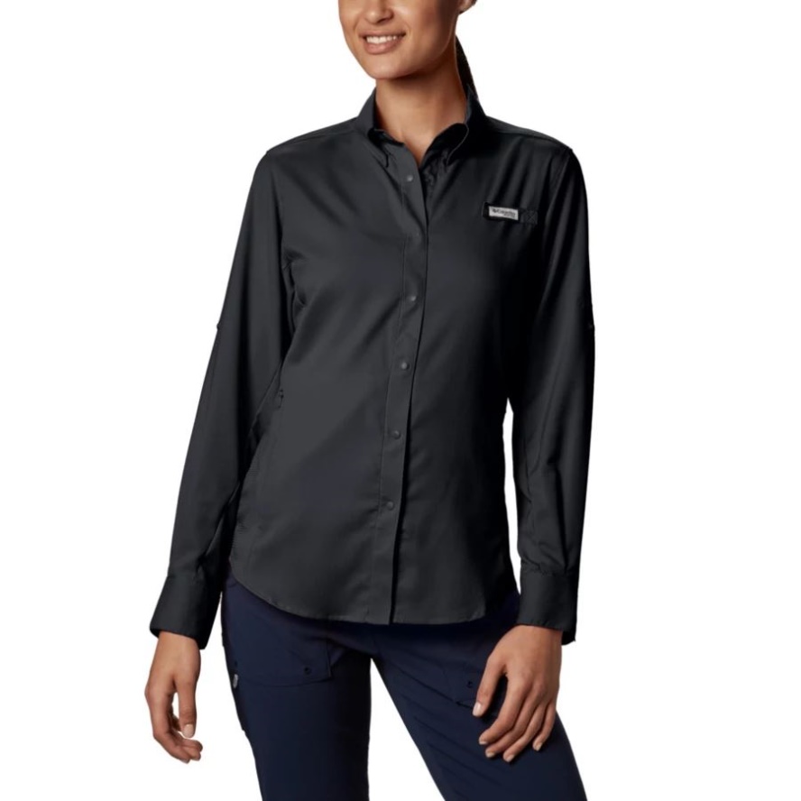 Women's PFG Tamiami II Long Sleeve Shirt Columbia Sale Black