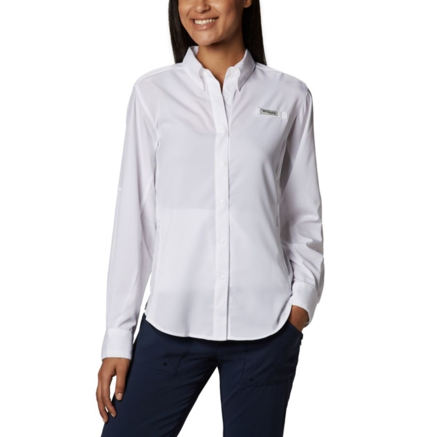 Women's PFG Tamiami II Long Sleeve Shirt White Columbia Sale