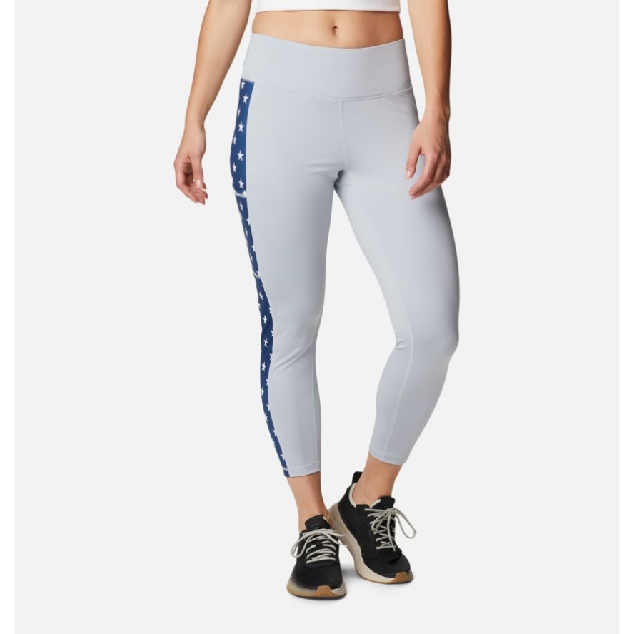Women's PFG Tidal Leggings Cirrus Grey Americana Print Columbia Sale