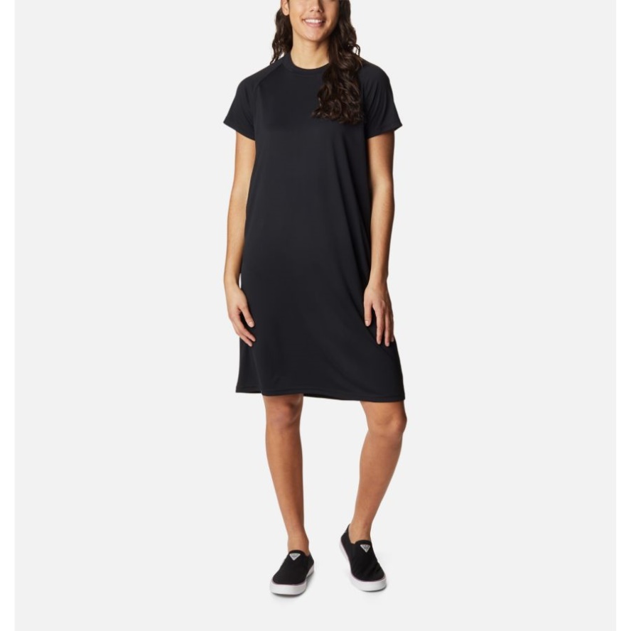 Women's PFG Tidal Tee Dress Black/Gulf Stream Logo Columbia Sale