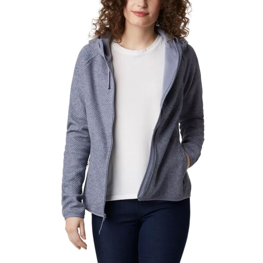 Women's Pacific Point Fleece Hoodie Columbia Sale New Moon/Nocturnal