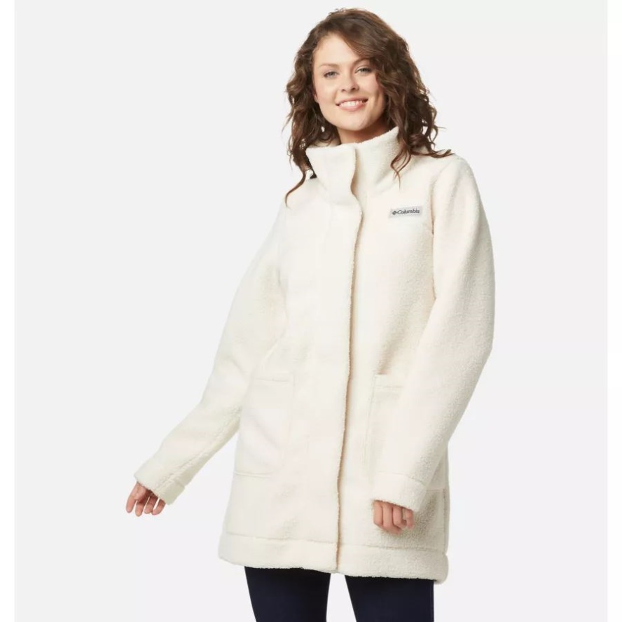 Women's Panorama Long Jacket Columbia Sale Chalk