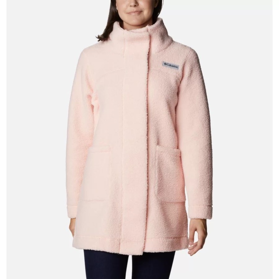 Women's Panorama Long Jacket Columbia Sale Peach Blossom