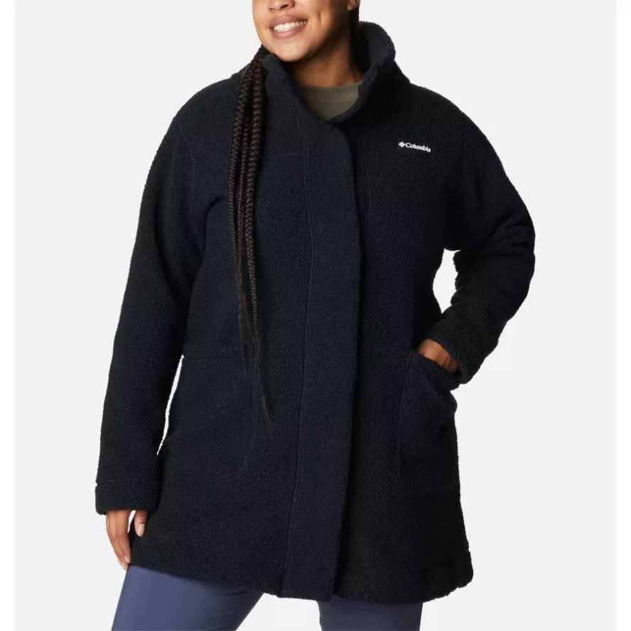 Women's Panorama Long Jacket Plus Size Black Columbia Sale