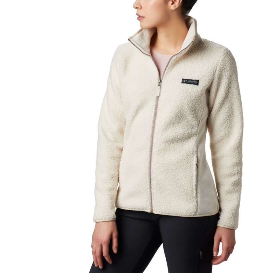 Women's Panorama Sherpa Fleece Jacket Columbia Sale Chalk
