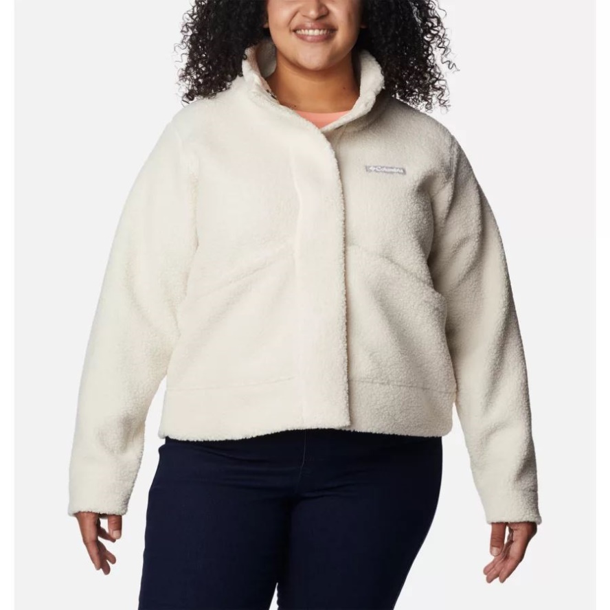 Women's Panorama Snap Fleece Jacket Plus Size Chalk Columbia Sale