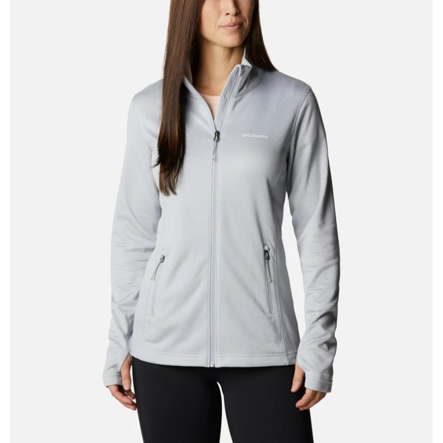 Women's Park View Grid Full Zip Fleece Jacket Cirrus Grey/Heather Columbia Sale