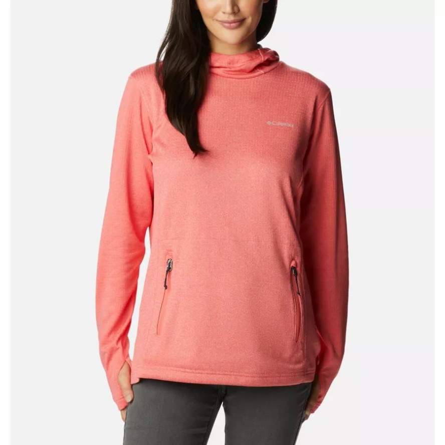 Women's Park View Hooded Fleece Pullover Columbia Sale Blush Pink Heather