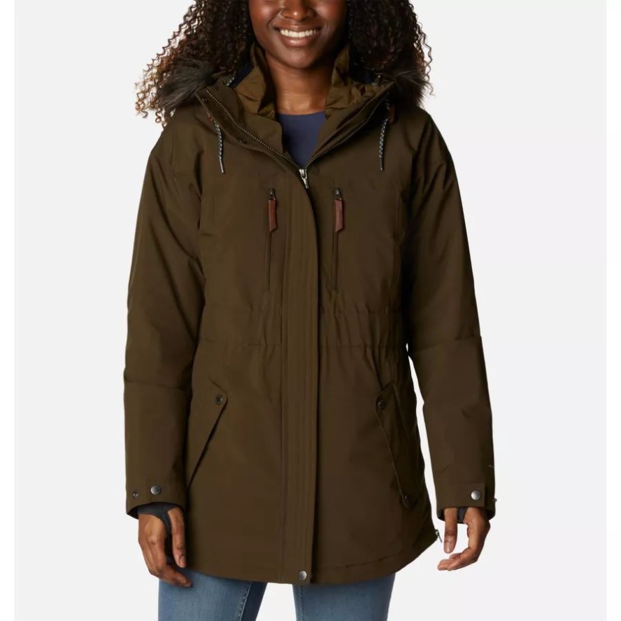 Women's Payton Pass Interchange Jacket Olive Green/Black Sherpa Columbia Sale
