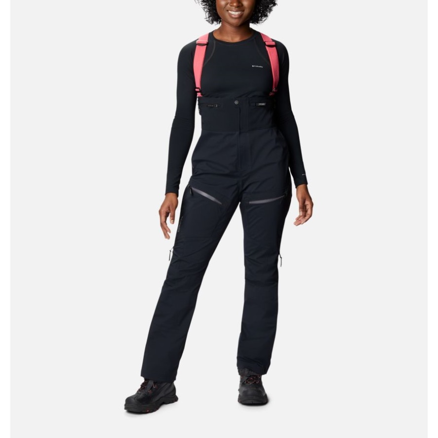 Women's Peak Pursuit Bib Black Columbia Sale
