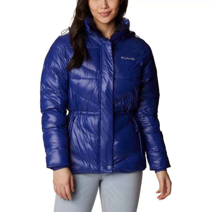 Women's Peak to Park II Insulated Hooded Jacket Dark Sapphire Gunmetal Columbia Sale