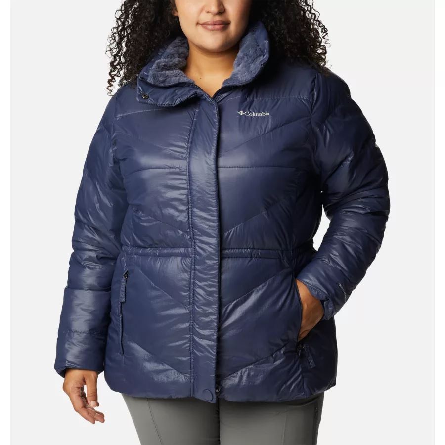 Women's Peak to Park II Insulated Hooded Jacket Plus Size Nocturnal Gunmetal Columbia Sale