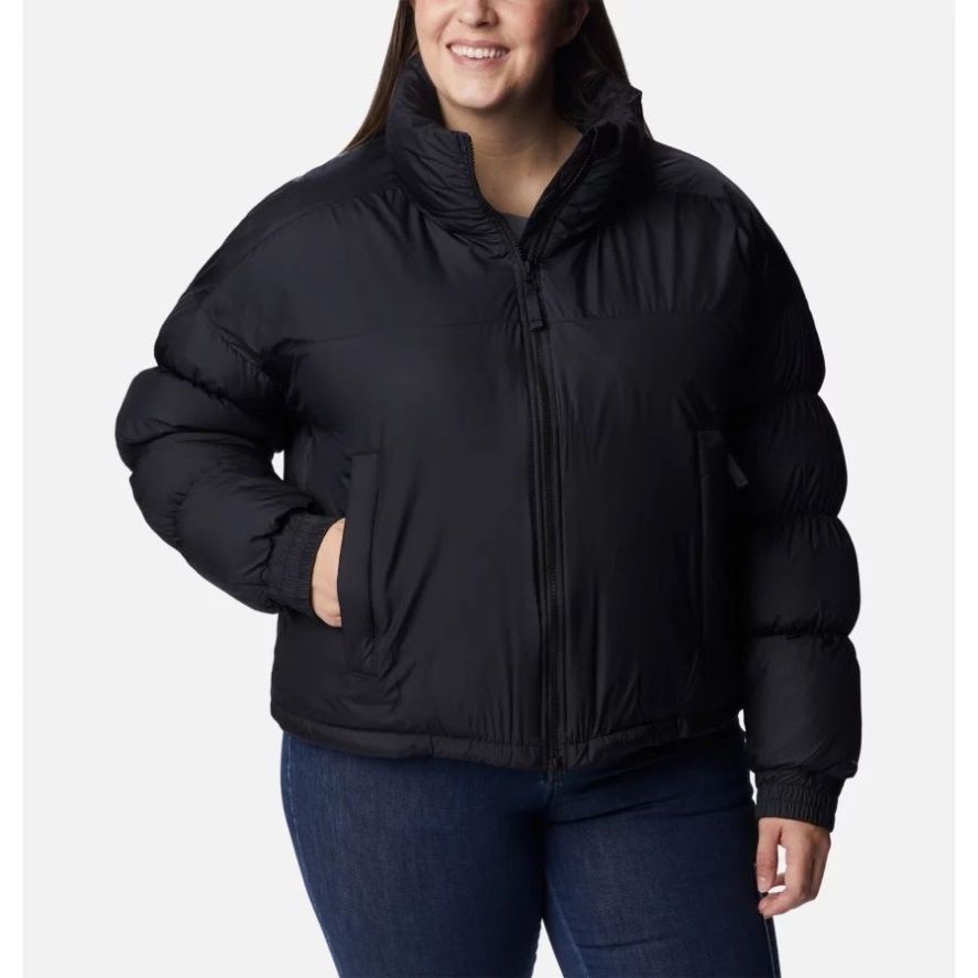 Women's Pike Lake Cropped Jacket Plus Size Columbia Sale Black