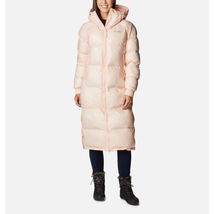 Women's Pike Lake Long Jacket Peach Blossom Columbia Sale