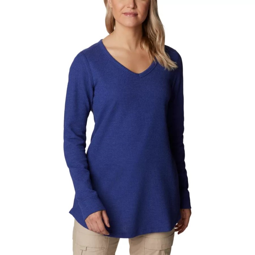 Women's Pine Peak Long Sleeve Thermal Tunic Dark Sapphire Heather Columbia Sale