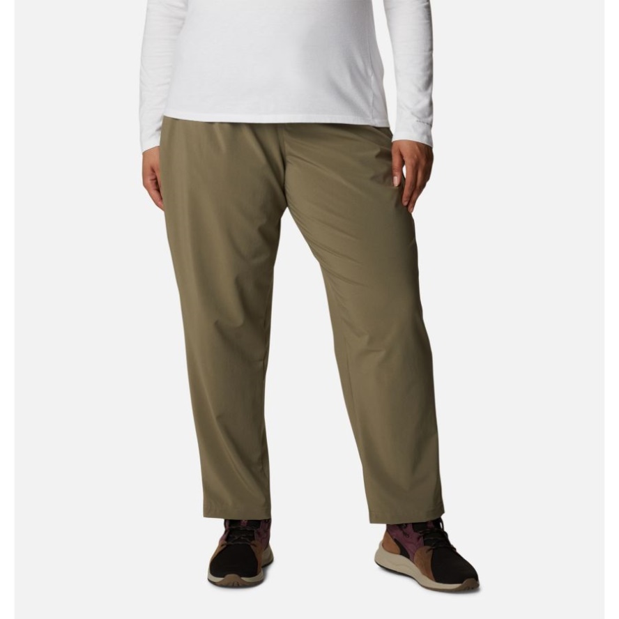 Women's Pleasant Creek Core Pants Plus Size Stone Green Columbia Sale