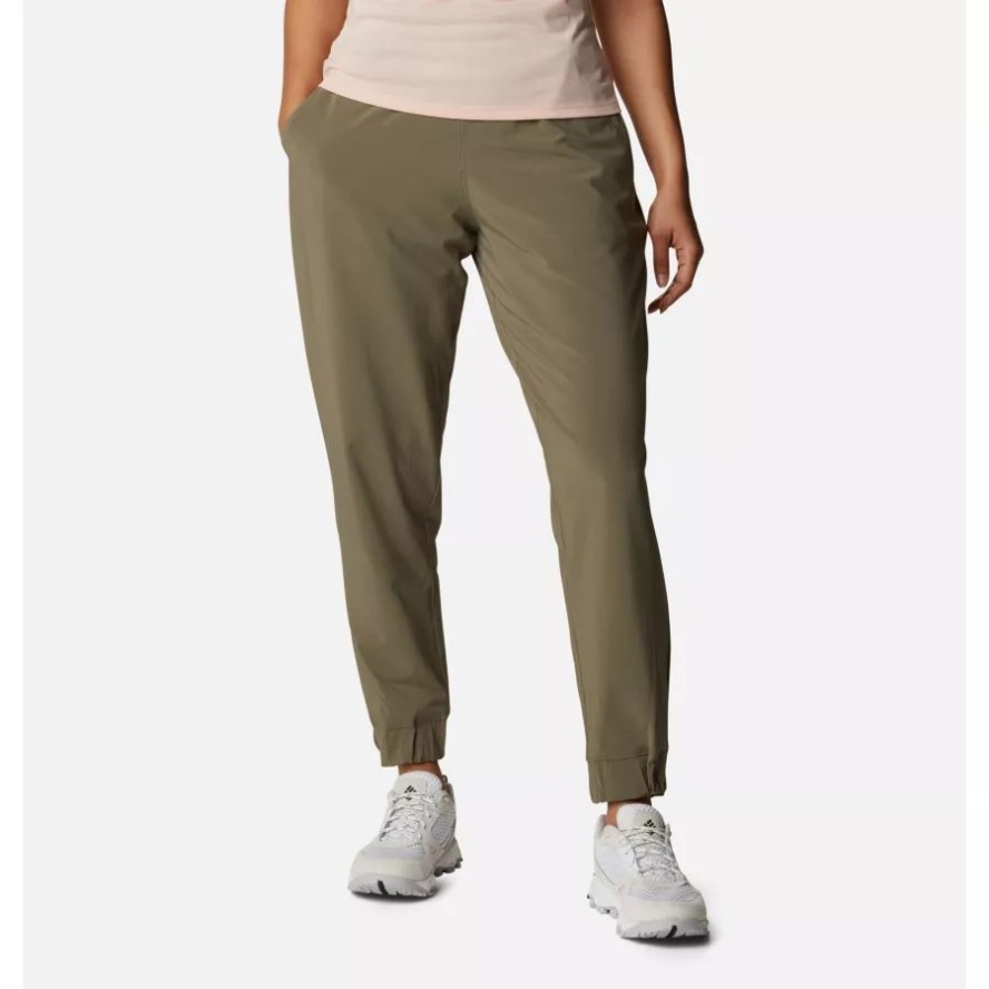 Women's Pleasant Creek Warm Joggers Columbia Sale Stone Green