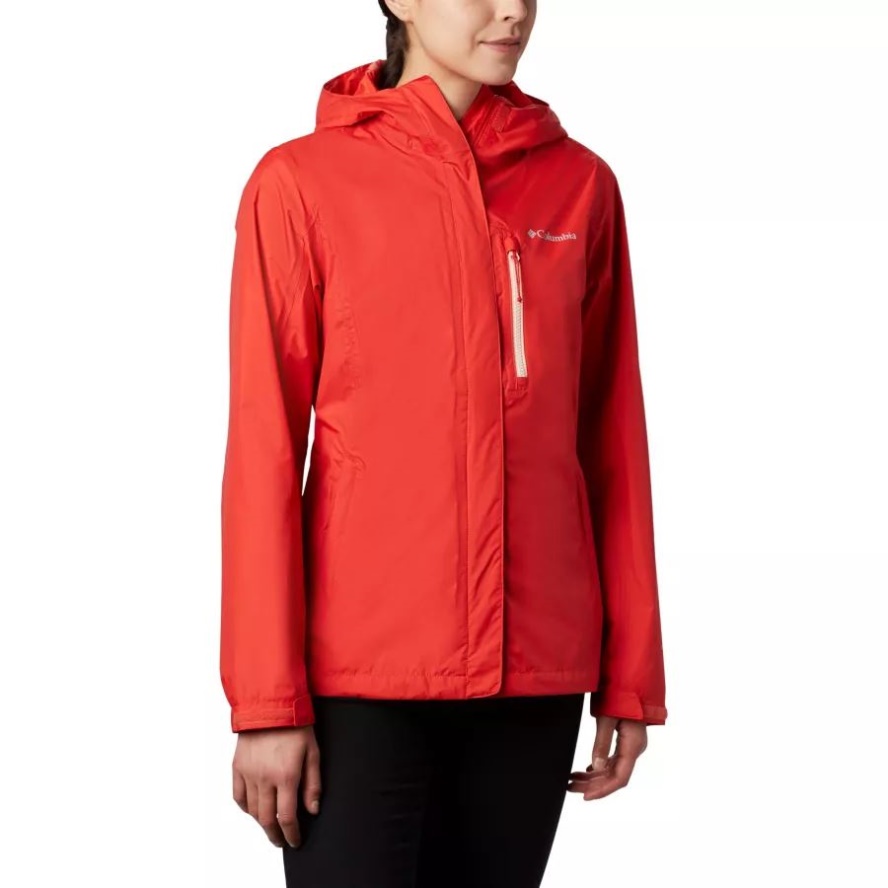 Women's Pouring Adventure II Jacket Bold Orange/Peach Cloud Zip Columbia Sale