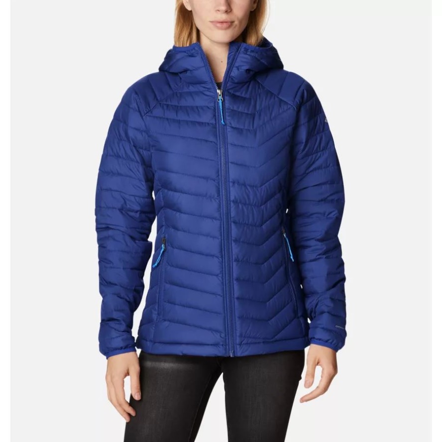 Women's Powder Lite Hooded Jacket Dark Sapphire Columbia Sale