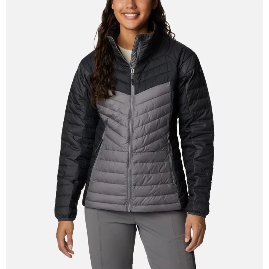 Women's Powder Lite II Full Zip Jacket Columbia Sale City Grey/Shark/Black