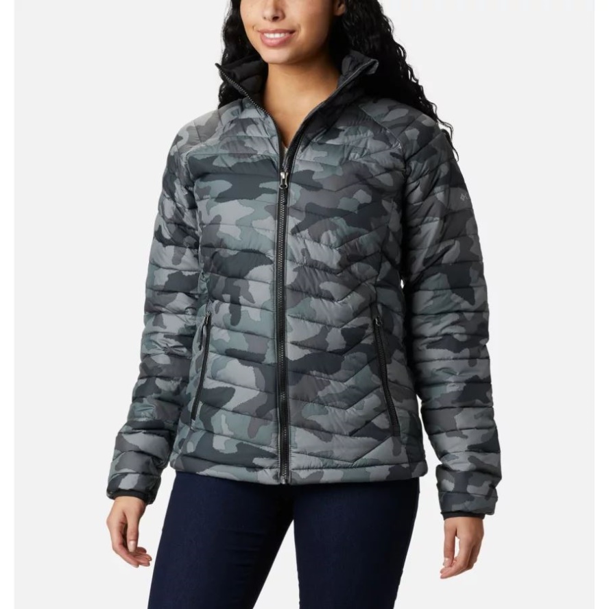Women's Powder Lite Jacket Columbia Sale Black Traditional Camo