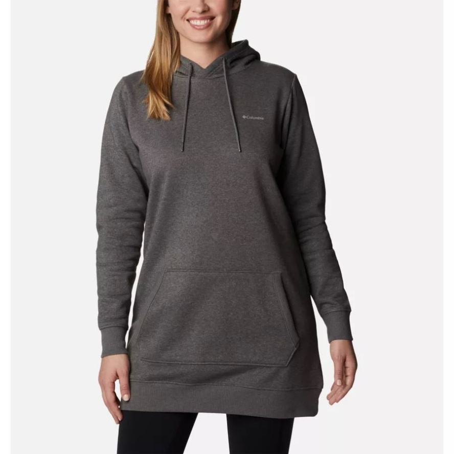 Women's Rush Valley Long Hoodie Columbia Sale Charcoal Heather