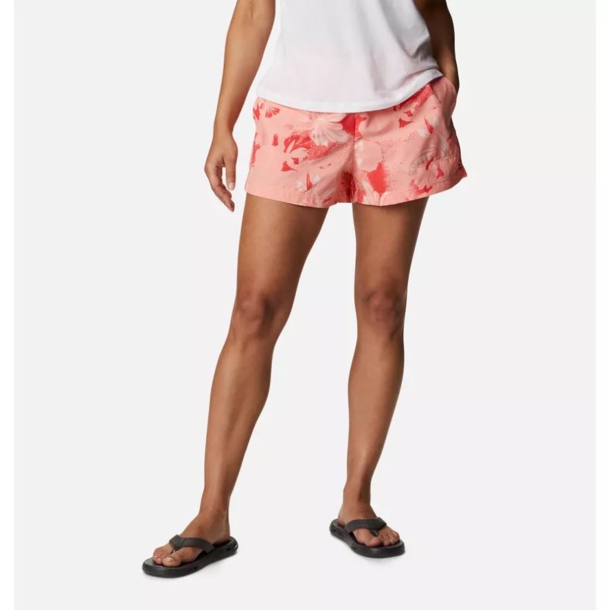 Women's Sandy River II Printed Shorts Columbia Sale Coral Reef Daisy Party