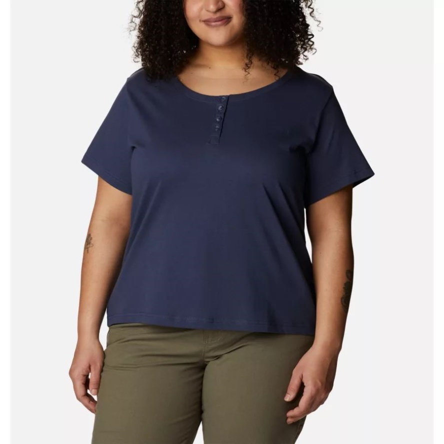 Women's Sapphire Point Henley Plus Size Nocturnal Columbia Sale
