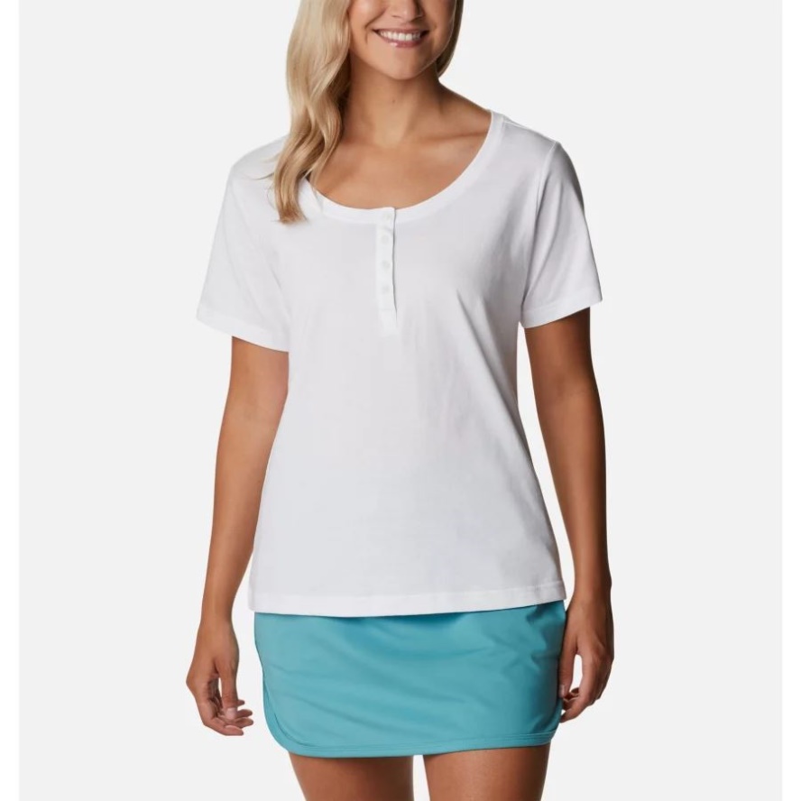 Women's Sapphire Point Henley White Columbia Sale