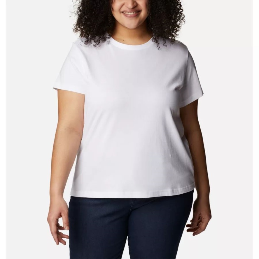 Women's Sapphire Point Short Sleeve Shirt Plus Size Columbia Sale White