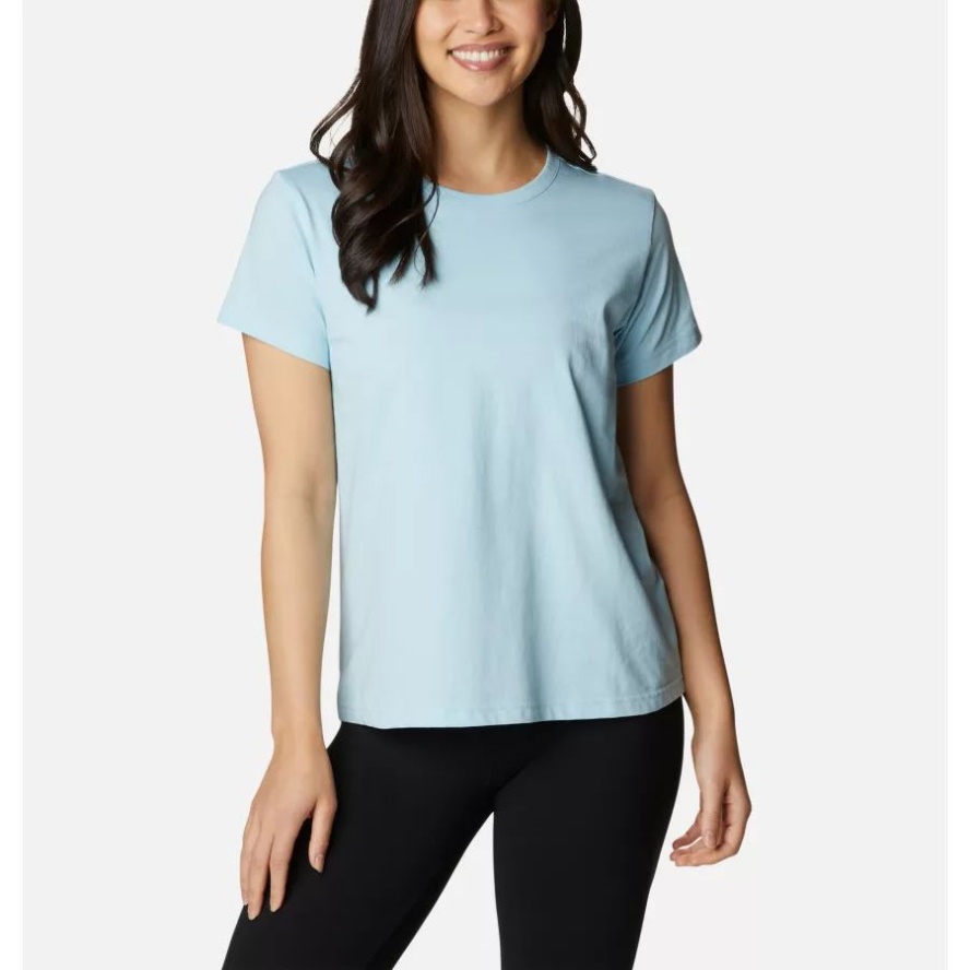 Women's Sapphire Point Short Sleeve Shirt Spring Blue Columbia Sale
